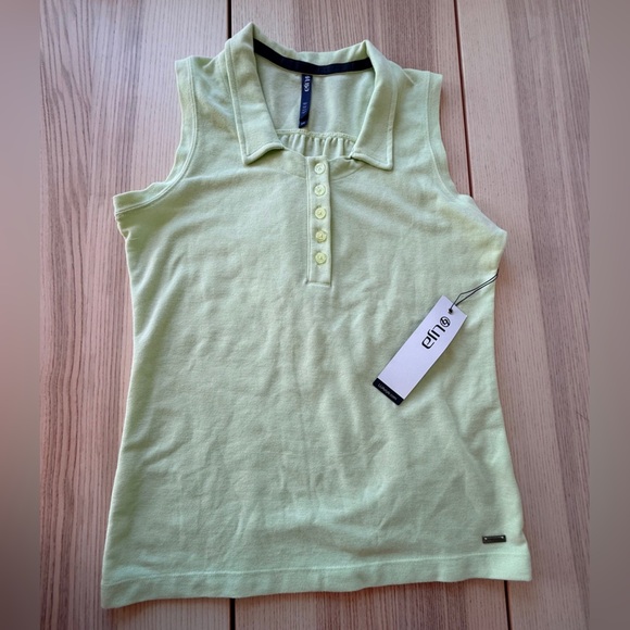 Lija Light Green women Tank Top with Black Trim women size M nwt - Picture 1 of 7